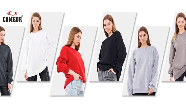 Entdecke den ultimativen Komfort mit dem COMEOR Damen Oversize Pullover aus hochwertiger Baumwolle