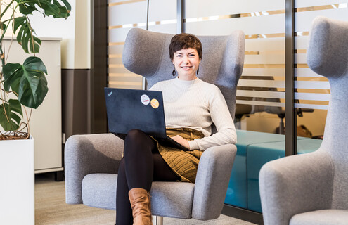 Entspanntes Umfeld bei der Arbeit