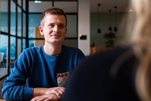 Felix tauscht sich gerne mit anderen aus