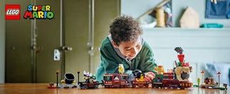 Cooles Spielset für Kinder und Gamer mit Bowser-Eisenbahn