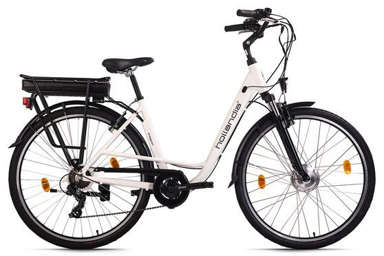 E-Citybike Damen 28" Hollandia Zagon RH 44 cm Weiß 250 Watt Li-Ion 36V/13 Ah 6 Gänge