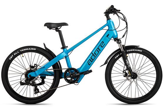 ADORE E-Bike für Kinder 24" Alu Kids Citybike KS-240 Heckmotor 30NM / 10,4Ah Eisblau matt