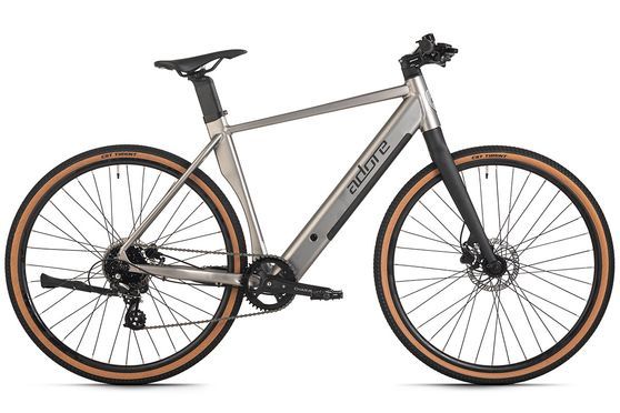 ADORE E-Citybike 28" Alu Urban Bike Stadtfahrrad UBR-770 Heckmotor 30NM / 10Ah Stahlgrau matt