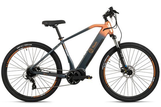 TOTEM E-MTB Hardtail 29" Youin FJ-M Mittelmotor 80NM / 15Ah stahlgrau-orange