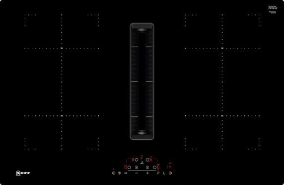N 70, Induktionskochfeld mit Dunstabzug, 80 cm, Rahmenlos aufliegend, T48CD7AX2
