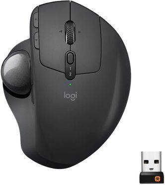 Logitech MX Ergo Kabellose Ergonomische Trackball Maus, 2.4 GHz Verbindung, Unifying USB Empfänger