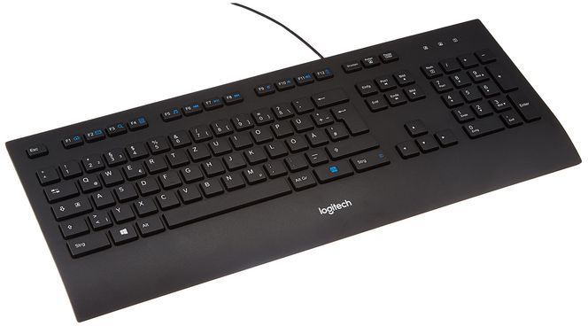 Logitech K280e Pro Kabelgebundene Tastatur, USB, Handballenauflage, Spritzwassergeschützt Schwarz