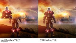 Störungsfreies Spieleerlebnis dank AMD FreeSync™ Technologie