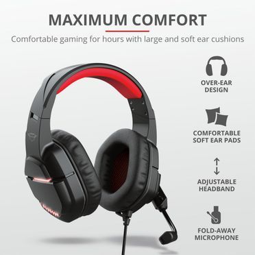 Trust Gaming GXT 448 Nixxo Beleuchtetes Gaming-Headset - Schwarz