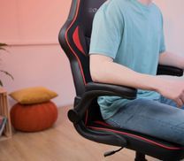 Trust Gaming-Stuhl RAVY GAMING CHAIR, Einfache Anpassung von Rückenlehne  und Kippsitz ganz nach Ihren Wünschen