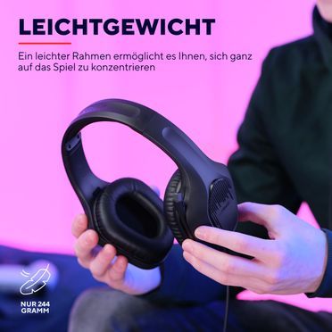 Trust Gaming GXT 415 Zirox Federleichtes Gaming-Headset - Schwarz