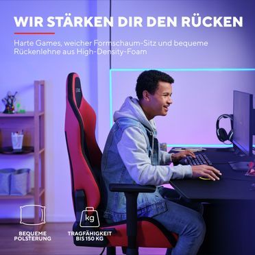 Trust Gaming GXT 714R Ruya Komfortabler Gaming-Stuhl - Rot