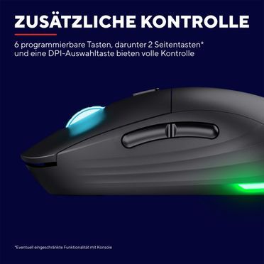 Trust Gaming GXT 927 Redex+ Leistungsstarke und kabellose Gaming-Maus - Schwarz