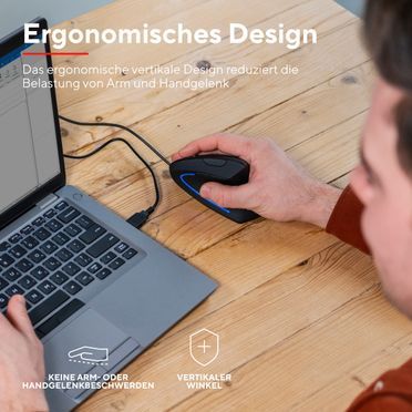 Trust Verto Vertikale ergonomische Maus - Weiß