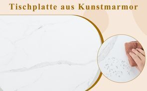 Großzügige Abstellfläche aus Kunstmarmor