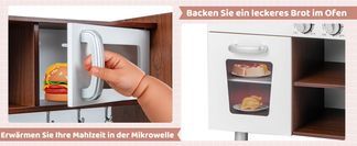 Mit Mikrowelle und Backofen