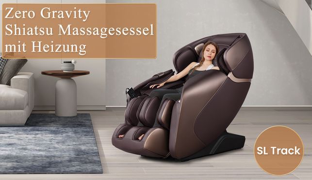  Zero Gravity SL Track Massagesessel mit Heizung von COSTWAY