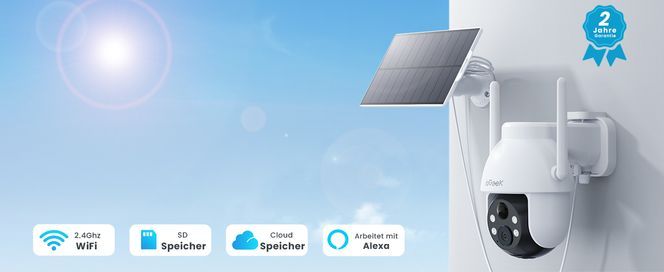 ieGeek 360° PTZ Überwachungskamera Aussen solar ZY C2