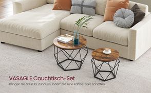 VASAGLE Couchtisch Set