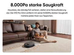 8.000Pa starke Saugkraft