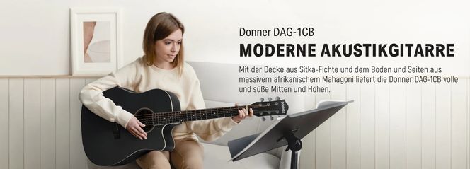 Donner DAG 1B 41'' Akustikgitarre in voller Größe