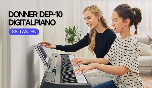 Donner DEP 10 88 Tasten halbgewichtetes Digitalpiano mit Möbelständer