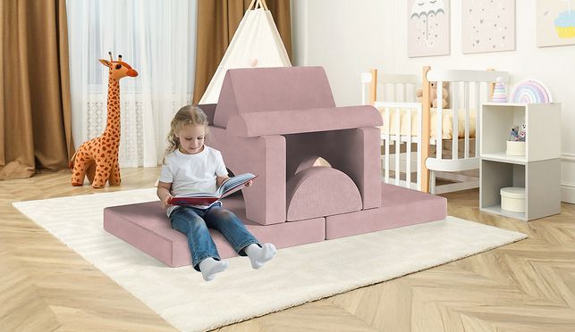 14 Teilige Modulare Kinderspielcouch,Kindersofa aus Schaumstoff Bausteine