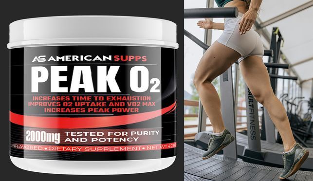 Peak O2 2000mg Booster mit Cordyceps Reishi für Bodybuilder, Ausdauersportler, Boxer