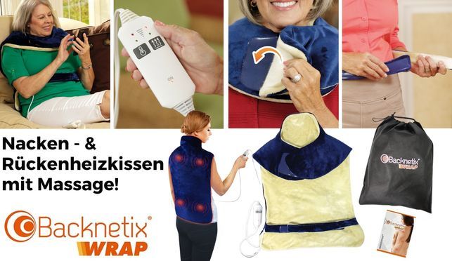 Best Direct Backnetix Wrap Heizkissen für Schulter, Rücken und Nacken mit Abschaltautomatik!