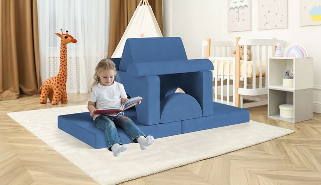 14 Teilige Modulare Kinderspielcouch,Kindersofa aus Schaumstoff Bausteine