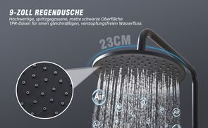 9 Zoll Regendusche – Gleichmäßiger Wasserfluss