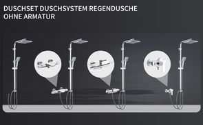 Duschset ohne Armatur – Regendusche für Luxus Duschkomfort