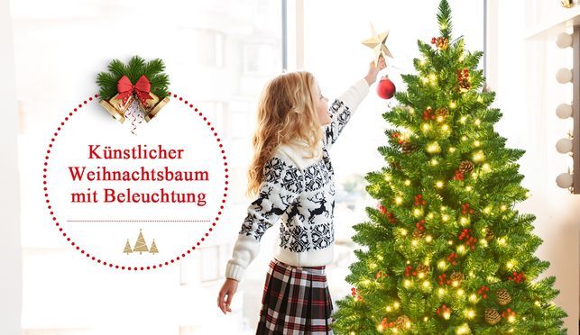 Weihnachtsbäume mit guter Qualität, dichten Zweigen, realistischem Aussehen von COSTWAY