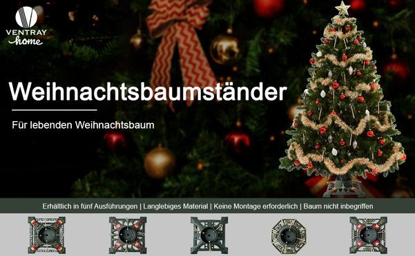 Ventray Weihnachtsbaumständer mit Wasserreservoir