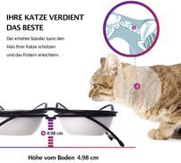 Erhöhte Katzennäpfe mit Ständer