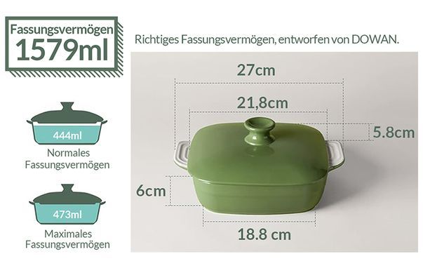 Tiefe Backform für vielseitiges Kochen