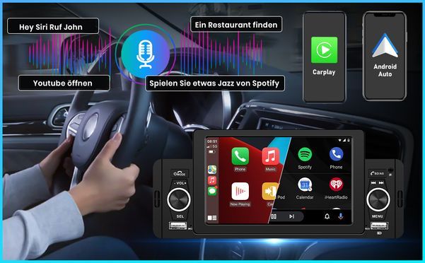 Apple carplay android auto drahtlos 