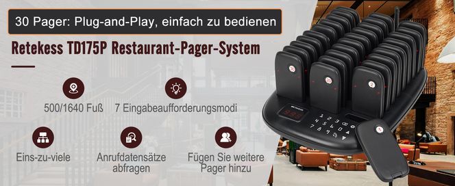 Retekess TD175P Pager Rufsystem