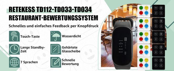 Retekess TD112 TD033 TD034 Pager System Restaurant