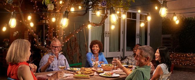 Elegear Lichterkette Ideale Dekoration von Garten, Balkon und Party im Sommer