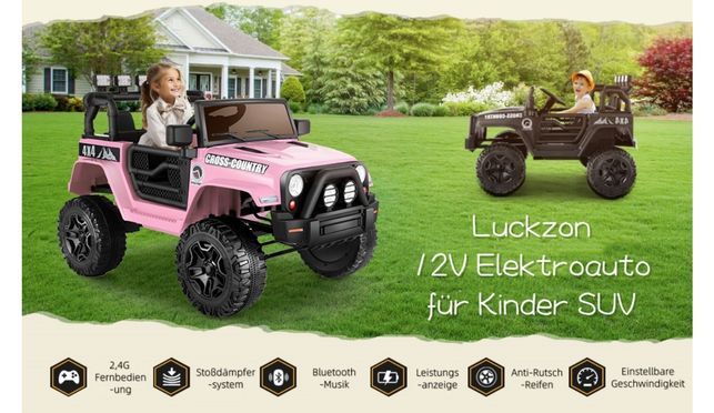 Luckzon 12V 7AH Aufsitzauto Spielzeug für Kinder