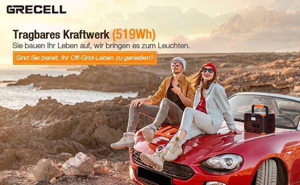 GRECELL 500W Tragbares Stromerzeuger