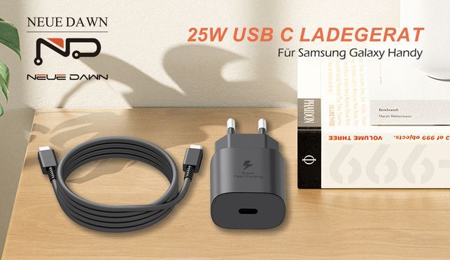 NEUE DAWN 25W USB C Ladegerät für Samsung