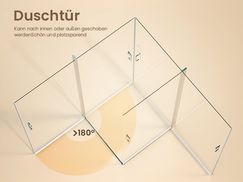 Platzsparende und Flexible Duschtür