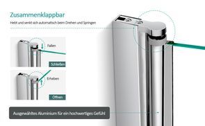 Duschfalttüren bieten eine platzspare