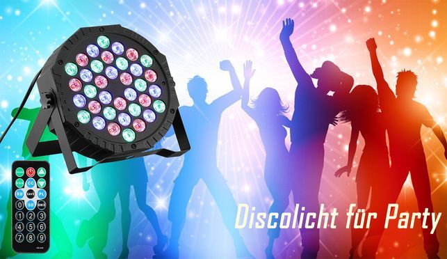 OYAJIA DMX Par LED Discolicht Scheinwerfer 36 LEDs Bühnenlicht RGB Partylicht