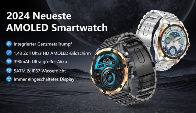 Neu 2024 AMOLED Uhr 