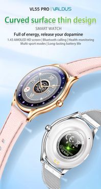 Elegante Smartwatch mit geschwungenem Design