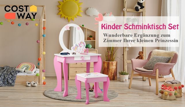 COSTWAY Kinder Schminktisch