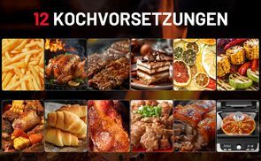 Frittiere, grille, brate, backe, dämpfe, schmore, dehydriere